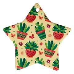 Cactus Love 5 Star Ornament (two Sides) by designsbymallika