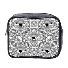 Eye Pattern Mini Toiletries Bag (two Sides) by designsbymallika