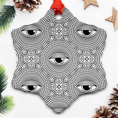 Eye Pattern Ornament (snowflake) by designsbymallika