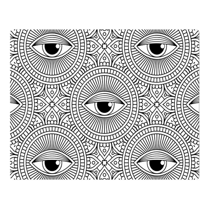 Eye Pattern Double Sided Flano Blanket (Large) 