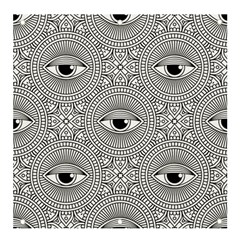 Eye Pattern Banner And Sign 4  X 4  by designsbymallika