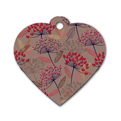 Cherry Love Dog Tag Heart (two Sides) by designsbymallika