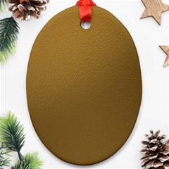 Gold Oval Ornament (two Sides) by nate14shop