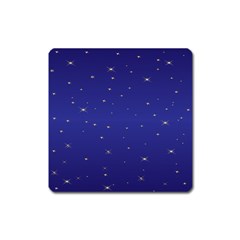 Gold-blue Square Magnet by nate14shop