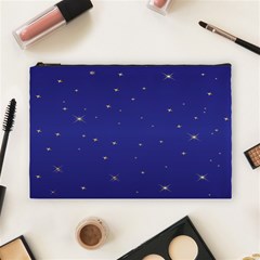 Gold-blue Cosmetic Bag (large) by nate14shop