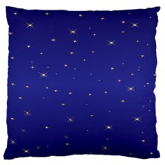 Gold-blue Large Flano Cushion Case (two Sides) by nate14shop