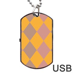 Pattern Box Dog Tag Usb Flash (one Side) by nate14shop