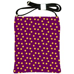 Stars,yellow Purple Shoulder Sling Bag by nate14shop