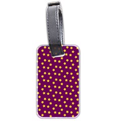 Stars,yellow Purple Luggage Tag (two Sides) by nate14shop