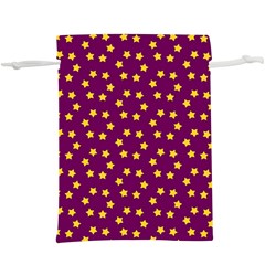 Stars,yellow Purple  Lightweight Drawstring Pouch (xl) by nate14shop