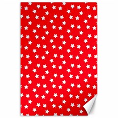 Stars-white Red Canvas 20  X 30  by nate14shop