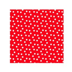 Stars-white Red Square Satin Scarf (30  X 30 ) by nate14shop