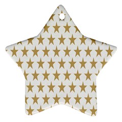 Gold Stars Star Ornament (two Sides) by nate14shop