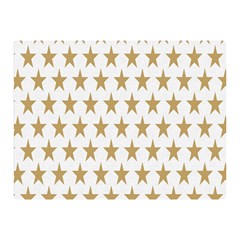 Gold Stars Double Sided Flano Blanket (mini)  by nate14shop