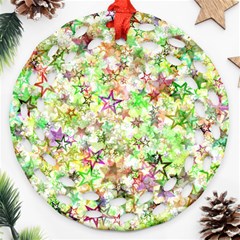 Background-christmas-star-advent- Ornament (round Filigree)