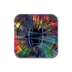 Color-background-structure-lines- Rubber Coaster (square)