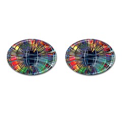 Color-background-structure-lines- Cufflinks (oval)