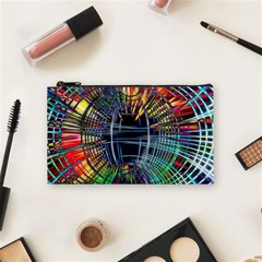 Color-background-structure-lines- Cosmetic Bag (small)