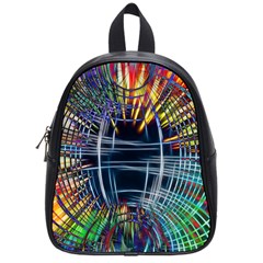 Color-background-structure-lines- School Bag (small)