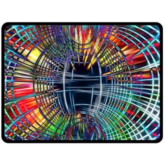 Color-background-structure-lines- Fleece Blanket (large) 