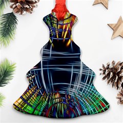 Color-background-structure-lines- Christmas Tree Ornament (two Sides)