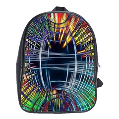 Color-background-structure-lines- School Bag (xl)