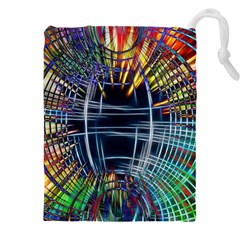 Color-background-structure-lines- Drawstring Pouch (4xl) by Jancukart