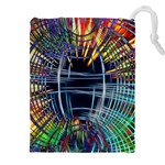 Color-background-structure-lines- Drawstring Pouch (4XL) Front