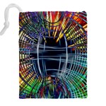 Color-background-structure-lines- Drawstring Pouch (4XL) Back