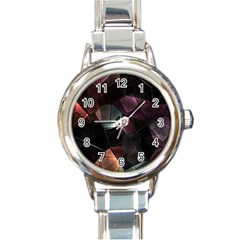 Crystals Background Designluxury Round Italian Charm Watch