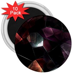 Crystals Background Designluxury 3  Magnets (10 Pack) 