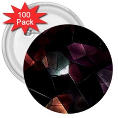 Crystals Background Designluxury 3  Buttons (100 Pack)  by Jancukart