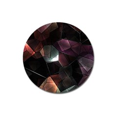 Crystals Background Designluxury Magnet 3  (round)