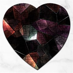 Crystals Background Designluxury Jigsaw Puzzle (heart) by Jancukart