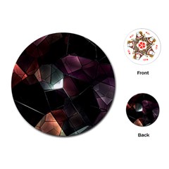 Crystals Background Designluxury Playing Cards Single Design (round)