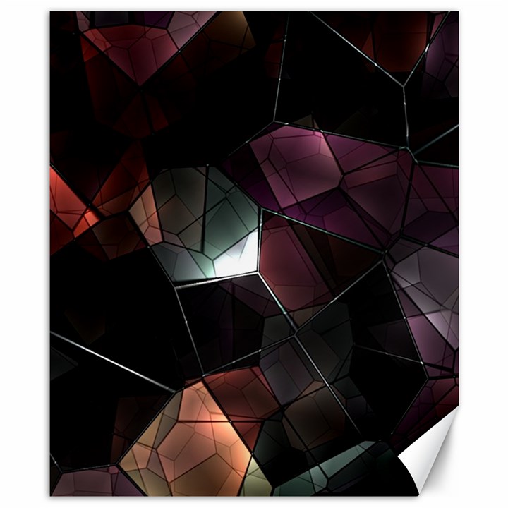 Crystals background designluxury Canvas 8  x 10 