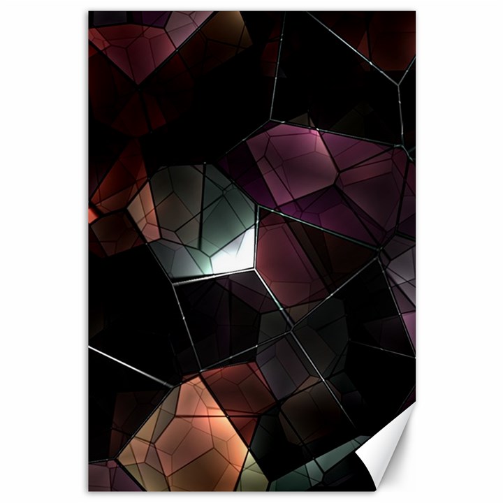 Crystals background designluxury Canvas 12  x 18 