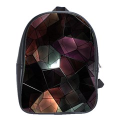 Crystals Background Designluxury School Bag (large)