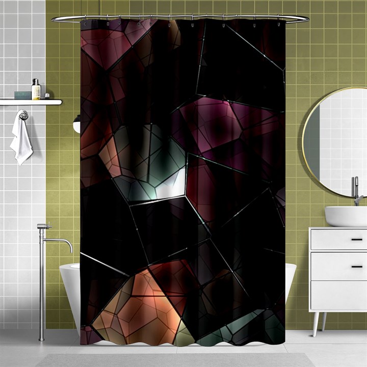 Crystals background designluxury Shower Curtain 48  x 72  (Small) 