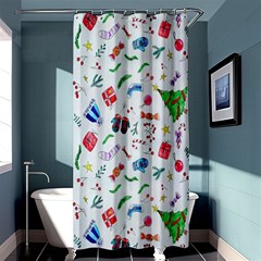 Wallpaper Special Christmas Shower Curtain 36  X 72  (stall)  by nate14shop