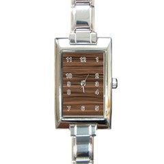 Texture Wood,dark Rectangle Italian Charm Watch by nate14shop