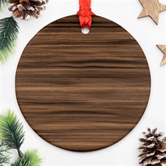 Texture Wood,dark Round Ornament (two Sides)