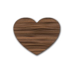 Texture Wood,dark Rubber Coaster (heart) by nate14shop