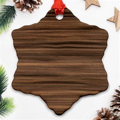 Texture Wood,dark Snowflake Ornament (two Sides)