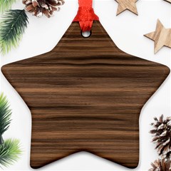 Texture Wood,dark Star Ornament (two Sides) by nate14shop