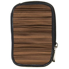 Texture Wood,dark Compact Camera Leather Case