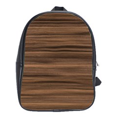 Texture Wood,dark School Bag (large) by nate14shop