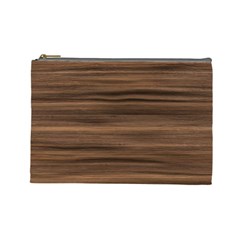 Texture Wood,dark Cosmetic Bag (large) by nate14shop