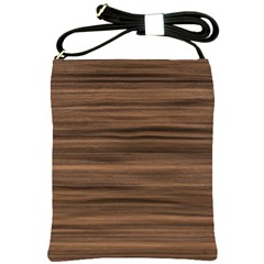 Texture Wood,dark Shoulder Sling Bag by nate14shop