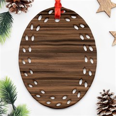 Texture Wood,dark Ornament (oval Filigree)